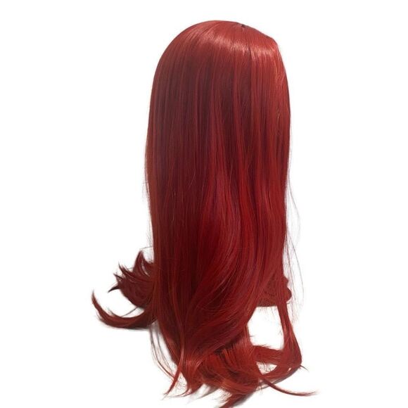 MORTICIA Women’s Long Synthetic And Human Hair Fiber Wig Red Orange - Picture 1 of 12